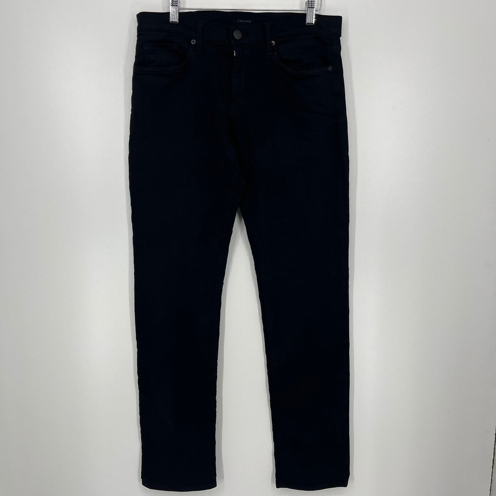 J Brand Kane Keckley Slim Straight Leg Jeans Solid Black Size 30
